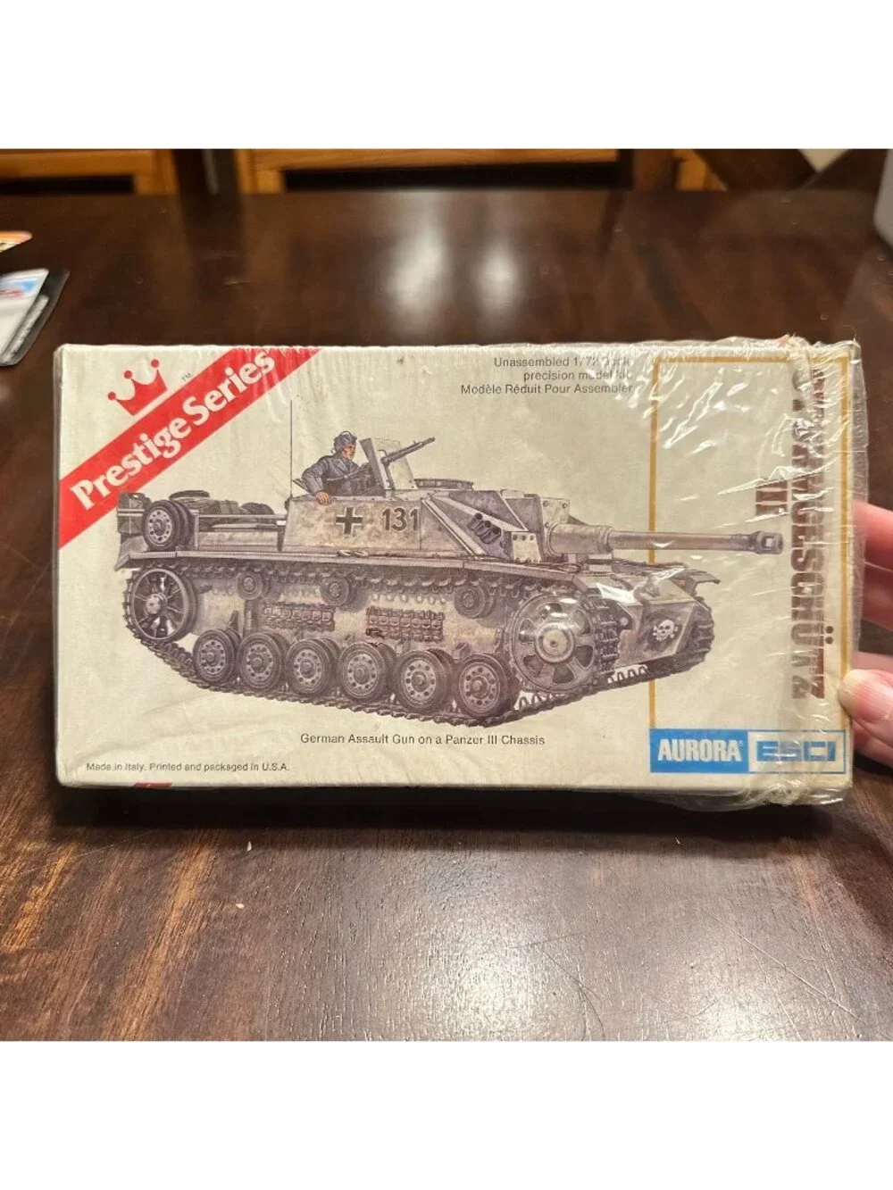 Aurora ESCI 1/72 Scale Sturmgeschütz III Model Kit German Assault Gun Panzer III